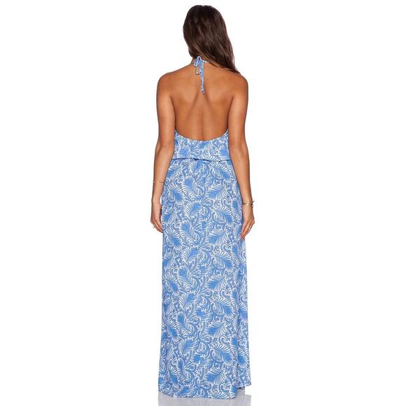 Show Me Your MuMu Sea Breeze Blue Heather Halter Dress NWT S Small - Picture 3 of 11